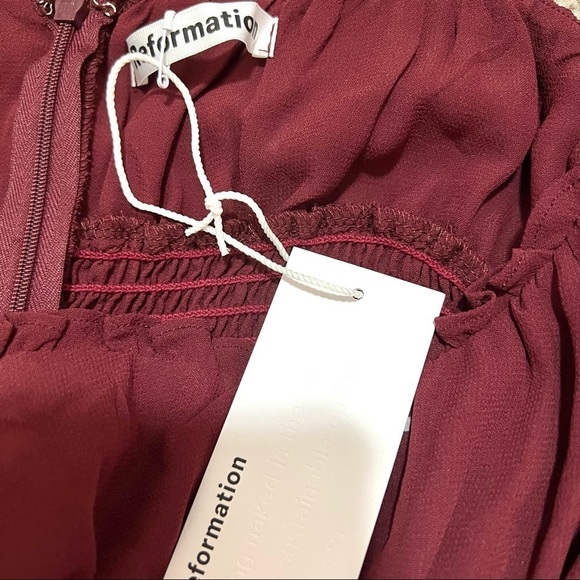 NWT REFORMATION Embry midi dress in Plum womens size 12 - Picture 8 of 10